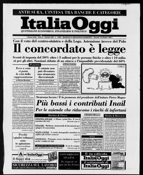 Italia oggi : quotidiano di economia finanza e politica